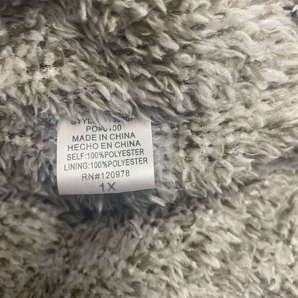 ENTRO Women’s Vest‎ Size 1X Sherpa Zip Up Brown - Picture 4 of 8